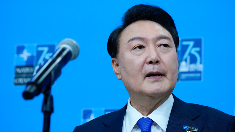韩国总统尹锡悦抵达华盛顿出席北约峰会