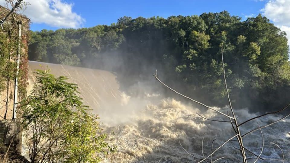 由于海伦飓风的影响,田纳西州格林县的诺利查基大坝可能很快就会溃坝