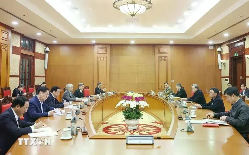 越共中央总书记苏林在中央书记处会议上发表讲话