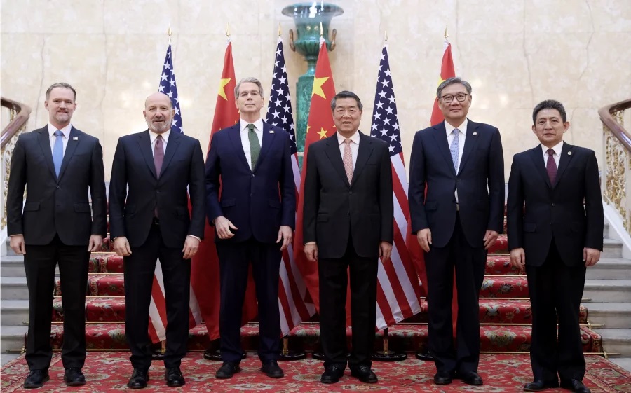 中美两国代表在英国伦敦举行中美经贸磋商机制会议