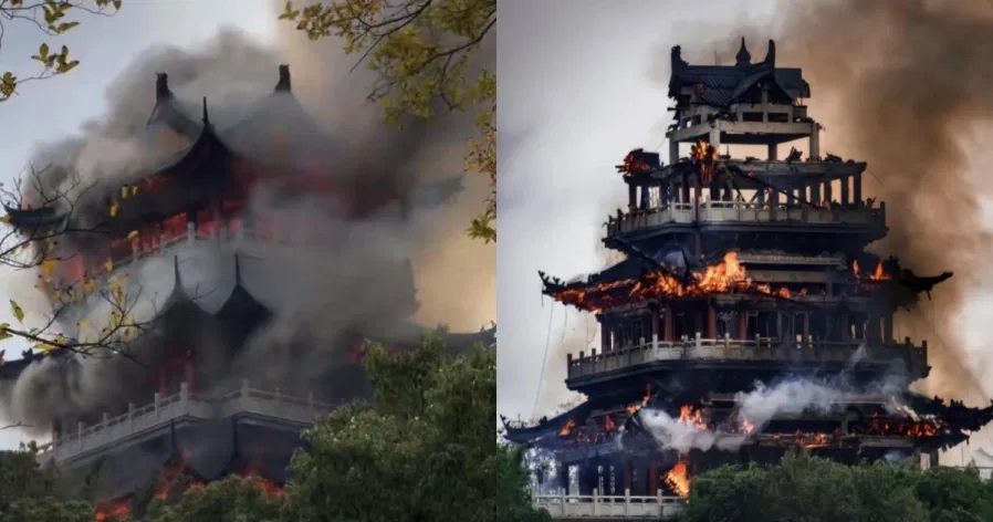 江苏张家港永庆寺发生火灾