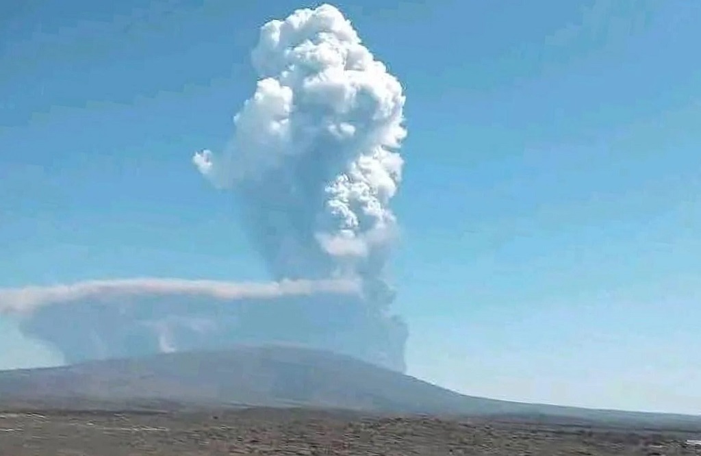 埃塞俄比亚阿法尔州海利古比火山喷发