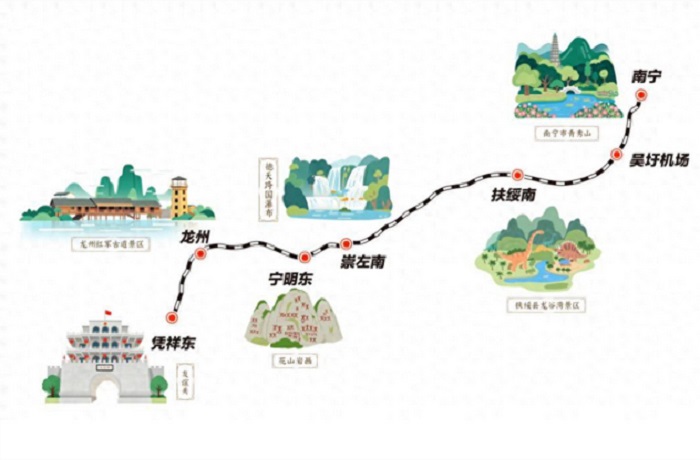 南凭高铁线路示意图