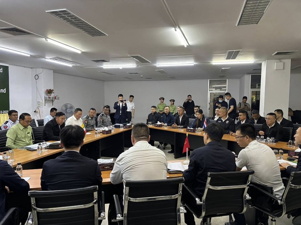 泰中缅三国在缅泰第二友谊桥缅方会议室举行高层会晤