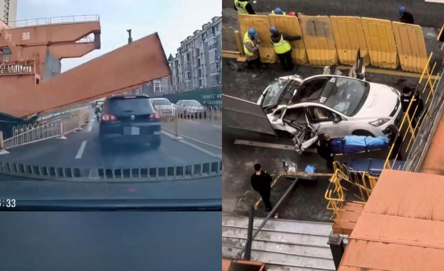 湖北武汉市轨道交通12号线连接线新春站工地发生龙门吊倾倒事故，致1人死亡、1人受伤