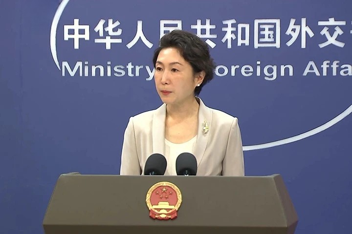 中国外交部发言人毛宁主持例行记者会